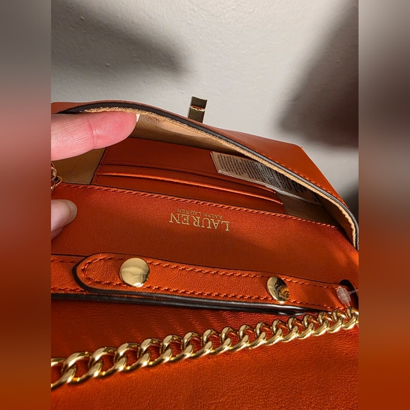 Ralph Lauren Vibrant Orange Clutch/Crossbody - Picture 6 of 7